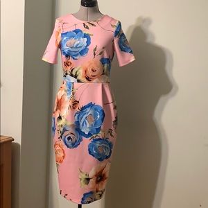 Floral wiggle dress
